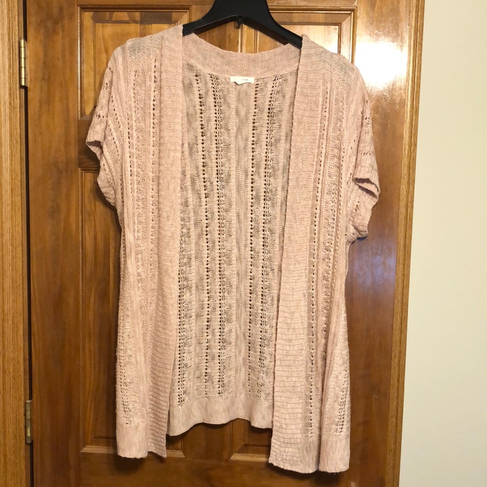 Maurice’s blush short sleeve cardigan, Size 1 (XL)